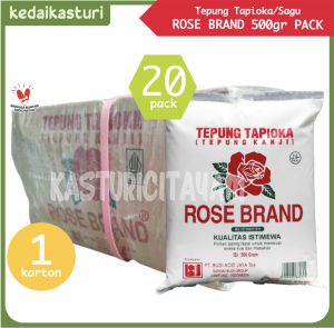 Tepung Tapioka Sagu Rose Brand 500gr - 1 Karton x 20 Pack