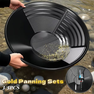 3/5Pcs Outdoor Wash Gold Panning Equipment Durable Prospecting Tool for Gold Mining Metal Detect