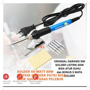 F82 SOLDER 60 WATT 60W LISTRIK SOLDIER PATRI BISA ATUR SUHU PANAS PELEBUR TIMAH CONTROL TEMPERATUR