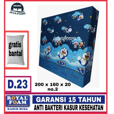 Kasur Busa 200 x 160 x 20 Royalfoam Garansi 15 Tahun Kasur Nomer 2 Kasur Anti Bakteri Kasur Royal Tebal 20 Kasur Kesehatan Kasur Murah Anti Kempes Gratis Bantal Inoac