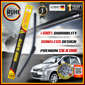Ruhe Wiper Perodua Viva 2007 - New Present Original High Quality Soft Silicone Car Wiper Silicon Kereta Wischer Windshield OEM Wiper Blade Glass Effervescent Cleaner Car Accessories Aksesori Wiper Kereta Viper (1 Sets)
