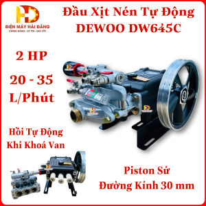 Đầu xịt tự động DEWOO DW645C . 2 HP Piston sứ 30mm. BH 12 Tháng