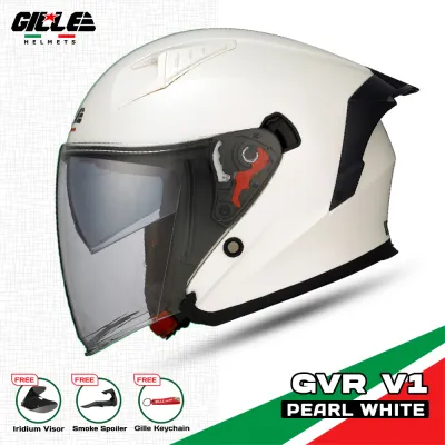 GILLE 172 GVR-V1 Mono Color Dual Visor Half Face Motorcycle Helmet