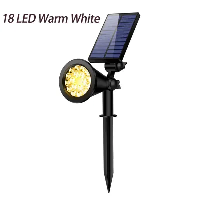 RGB Solar Light Outdoor Waterproof Solar Landscape Spotlights Garden Solar Spot Lights Outdoor18 LED Solar Outdoor Light 2-in-1 Solar Uplights Adjustable Solar Powered Landscape Lighting 3000k Warm White for Garden Yard Driveway Pathway