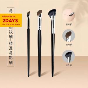 Nose Sculpting Brush Angled Semi-Fan Natural Hair Holiday Glam Makeup Contour
