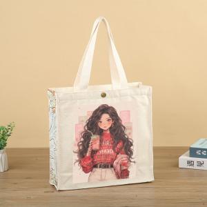 Túi Vải Đeo Vai XinhStore Họa Tiết Anime Có Dây Kéo