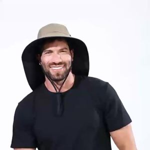 Cross-border fashion commuter wide-brimmed shawl hat foldable suitable for outdoor cycling summer sun protection breathable and quick-drying