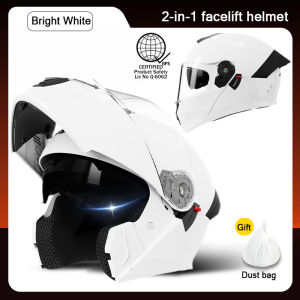 AXK909 Motorcycle Helmet Modular Helmet Dual Lens Mens and Womens Helmet with ICC