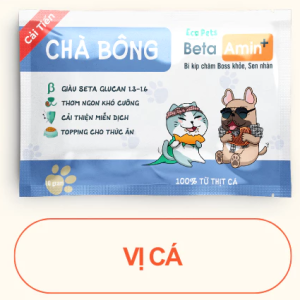 Ecopets Chà Bông Beta Amin 10gr Tăng Đề Kháng Bảo Vệ Sức Khoẻ Thức Ăn Cho Chó Mèo Gói 10g