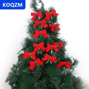 [COD] KOQZM 12Pcs Valentine Của Ngày Cung Màu Đỏ Cho Vòng Hoa Cung Mộc Mạc Cho Mùa Đông Cung Màu Đỏ Giáng Sinh Mạ Vàng Edged Cây Cung Cho Đám Cưới Trang Trí Nội Thất