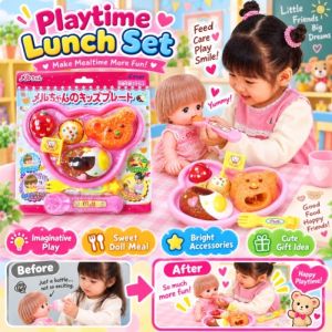 Pretend Play Lunch Box Set Bear Bento Box Kindergarten Role Play Toy Kitchen Playset Picnic Basket Full Set Play Food Accessories