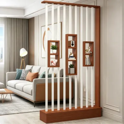 Aprisser Solid Wood Room Partition Divider Simple and Modern Entrance Cabinet Storage Rack Screen Seperator.