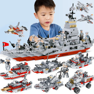 Aircraft Carrier Military Set Building Blocks Large Difficult Assembly Fujian Ship Model Educational Toy Boys Gift
