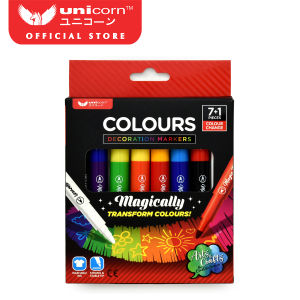 Unicorn Stationery Magically Transformative Decoration Marker UDM-121T ( 7+1Pcs )