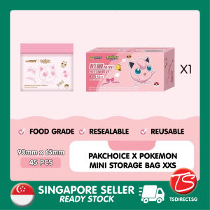 [ SG SELLER ] PAKCHOICE X Pokemon Food Grade Reusable Storage Bag | BPA FREE | Air Tight Design | Freshness Protection