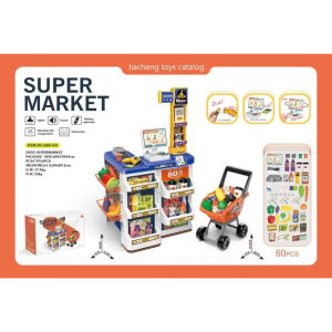 #Readystock 65PCS Pretend Play BIG Supermarket kids Cash Register Kids Toy Cashier Set permainan budak shopping