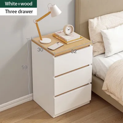 KILAU Nordic Style Drawers Bedside table wooden household bedside locker stable Bedroom Home Wooden Furniture Decoration