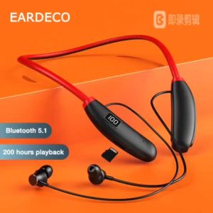 200 Hours Playback Sport Earphones Neckband Headphones Waterproof Bass Noise Reduction Wireless Bluetooth Headphones