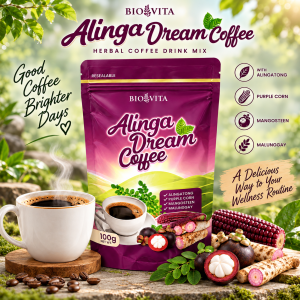 BioVita Alinga Dream Coffee 100g | All-Natural Herbal Coffee with Alingatong Mangosteen Malunggay & Purple Corn | Caffeine-Free & Sugar-Free