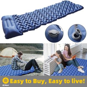 【Fast Shipping】 Outdoor Camping Mat Inflatable Bag Multi-tool Portable Folding Sleeping Pad Tent Pad Picnic Air Mattress with Pillow Air-Camping-Mat