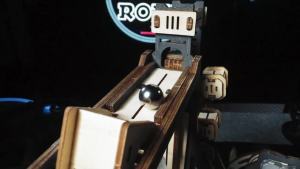 ROKR Electric Model Kits Marble Spaceport 3D Puzzles Brain Teaser Wooden Puzzles Building Toy Gifts for Men/Women/Teens