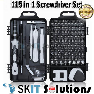 【SKIT SG】Precision 115 in 1 Screwdriver Set Handy Multifunction DIY Tool Kit Portable Durable Compact Design For Electronic Devices Repair Computer Phone Laptop Glasses Watches Non Slip Anti Static Tweezer Magnetic Force
