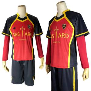 Cos Anime Blue Preson Cosplay Costume Bastard Munchen Red Uniform Ness Kaiser Isagi Yukimiya Kurona Kunigami Football Soccer Cos2026