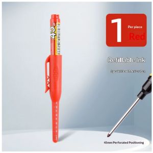 SEA AMILA 45mm Long Tip Oil-Based Marker Pen for Woodworking and Construction - Refillable Waterproof Precise Marking Tool