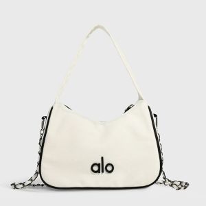 alo Hobo Shoulder Bag Women Casual Handbag Multiway Crossbody Bag with Chain Strap Daily Travel Shopping Bag