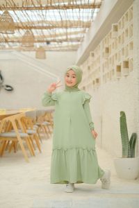 Gamis Anak Alula Gamis Anak Crinkle Airflow Neeca Kiddos  Size 6 8 10 12 14 Years