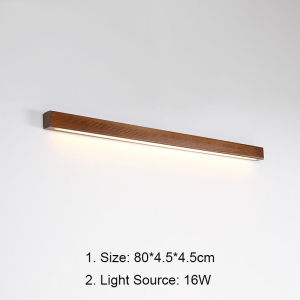 Wood LED Wall Lamp Modern Minimalist Wall Light long strip Sconces Indoor Lighting Home Decor Living Room Bedroom Bedside Stairs