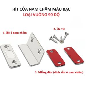 Bộ Nam Châm Giữ Cửa Tủ - Taky Dán Chốt Giữ Cánh Tủ Quần Áo Ngăn Kéo Tủ Bếp Tiện Lợi Lực Hút Mạnh 3430