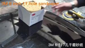 10 Pieces Of 3m 6 Inch 17-hole Sandpaper Car Putty Grinder Round Flocking 150mm