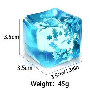 Ocean Squishy Stress Balls Cube Fidget Toy Soft Cute Pinch Decompression Toy Planet Sequin Anti-Anxiety Toy Gifts