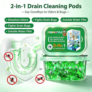 50Pcs Drain Fly Killer Deodorizer Pods Pipe Cleaning Toilet Kitchen Sink