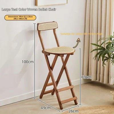 Foldable High Footstool Bar Chair
