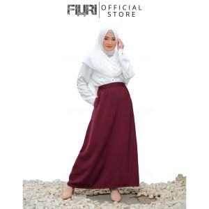 FIURI OFFICIAL- Rok ANI S - 9XL Rok Kain Coklat Tua Panjang Model A - A-Line Skrit - Rok Kerja Perawat Maba Mahasiswa Baru Muslimah Syari Murah Promo Diskon - Rok Dinas - Rok Putih Cokelat Coklat Abu Abu Hitam Besar Jumbo Big Size - Fashion Wanita