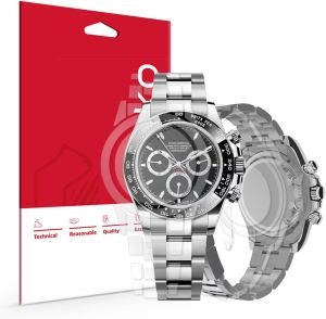 [1Set Full Package Body Protection Film Compatible with Rolex Daytona 40mm Ref. 126500 Detail Expert Version Glossy Clear Skin Full Coverage Anti Scartch Extra pieces for tricky areas