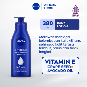NIVEA Body Lotion Intensive Moisture 380ml - Hand body lotion mositurizer 48 jam body care kulit kering kasar bersisik pecah-pecah memperbaiki skin barrier pelembab melembutkan badan - Vitamin E Grapeseed oil Avocado oil Hydra IQ