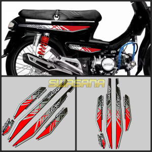 Striping Sticker honda astrea grand 93 1993 hitam lis merah fullset list body variasi