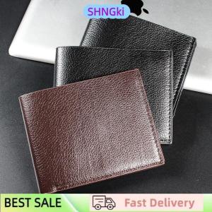 SHNGki Mens Wallet Leather Men Wallets Premium Product Artificial leather Wallets for Man Short Black Walet Portefeuille Homme