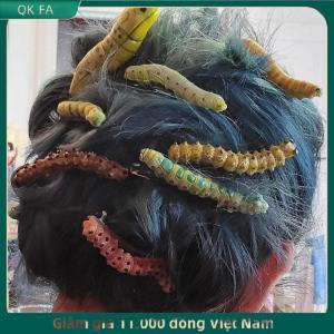 QK FA ✨ 6 12 cái kẹp tóc hình con sâu bướm Halloween kẹp tóc côn trùng kẹp chắc chắn Phụ kiện tóc Hình Côn Trùng Bò Nhiều Màu