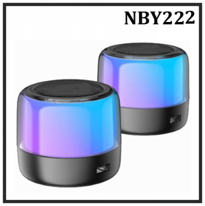 NBY222 Portable Computer Speaker V5.2 USB Powered 3.5mm AUX Input Wired Dual PC Speaker with RGB Colorful Light