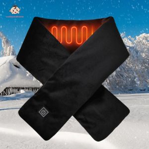 Thermal Neck Wrap Warmer Soft Warm Bib Electric Heated Scarf Washable for Winter
