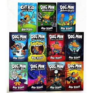 Dogman Dog Man English Comic Book Books Childrens Collection Buku Popular Inggeris 神探狗狗的故事 狗 11册 Giftlive
