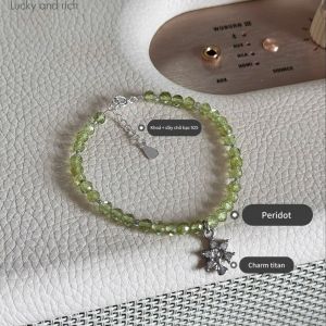 Vòng Tay Handmade Peridot Blossom Hợp Mệnh Hỏa Thổ- Đá Peridot Thu Hút Tài Lộc Bình An -Bluegems