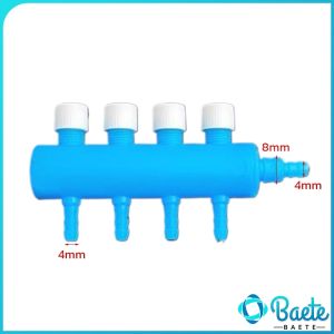 Baete Aquarium Air Pump Hose Splitter Fish Tank Oxygen Regulating Valve Flow Splitter 3/4 Way