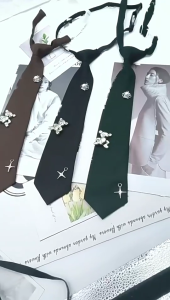 Sophisticated Necktie Universals Tie Fashionable Bear Crown Pattern Necktie for Casual Outfits