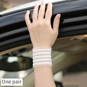 Dây đeo cổ tay ren mỏng mùa hè màn trình diễn khiêu vũ ngắn vỏ cổ tay đàn hồi hình xăm sẹo găng tay Vòng tay dạng ren