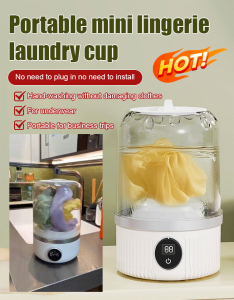 【Limited Time Offer】[1 Minute Quick Cleaning! ] Mini Wireless Laundry Cup/Mini Washing Machine/Small Wireless Washing Machine For Travel Underwear Panties And Socks/Smart Identification Laundry Equipment